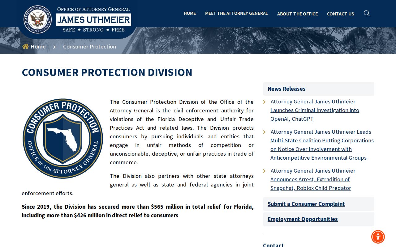 Palmetto Bay neighbors Florida consumer protection resources
